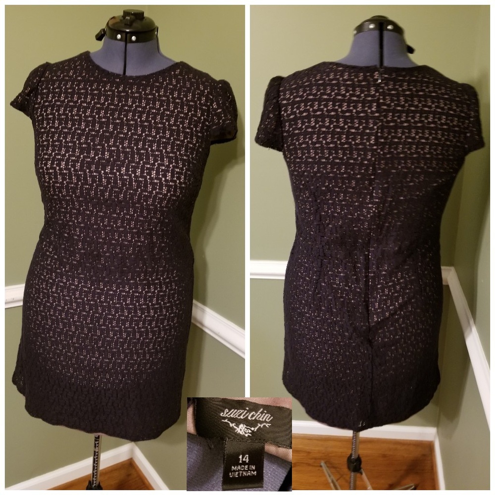 Adorable cap sleeve Suzi Chin dress